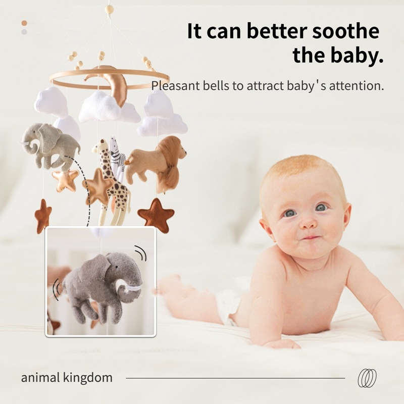 ขายร้อน Nordic Handmade Felt J - Baby Nursery Hanging Decor บทวิจารณ์และราคา
