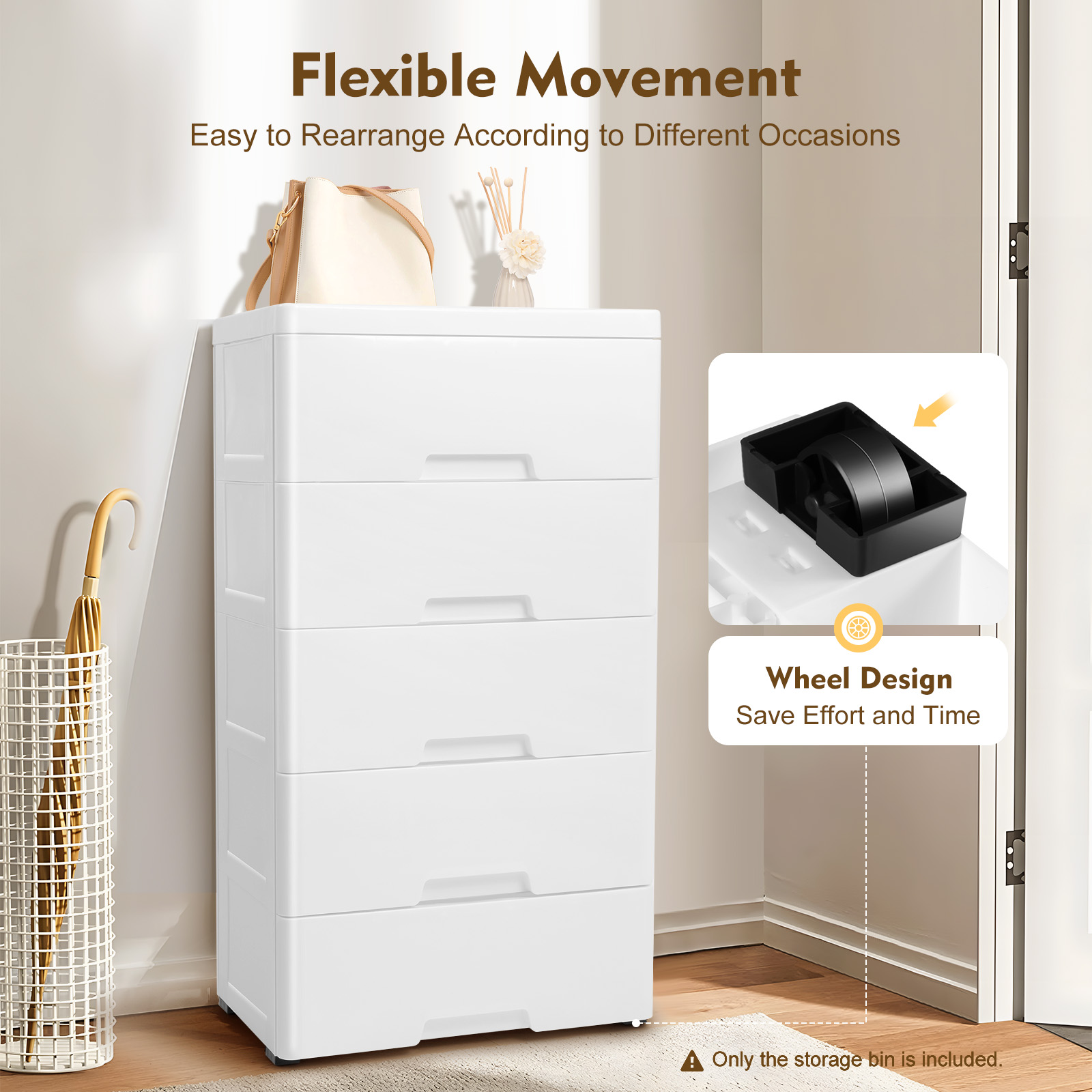 ตู้เก็บของ 5 ชั้น ขนาดใหญ่ ลิ้ - Drawer Dresser White บทวิจารณ์และราคา