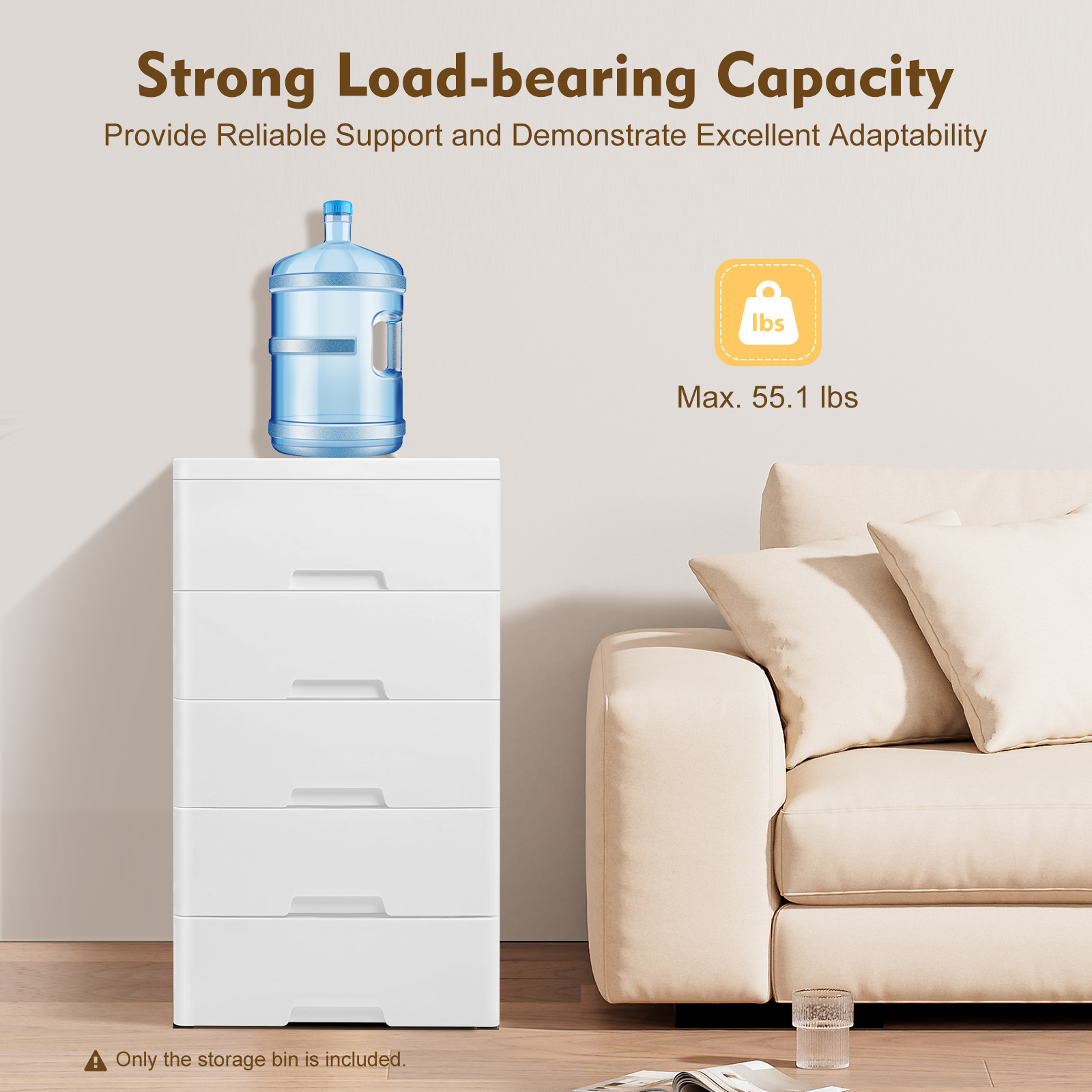 ตู้เก็บของ 5 ชั้น ขนาดใหญ่ ลิ้ - Drawer Dresser White บทวิจารณ์และราคา
