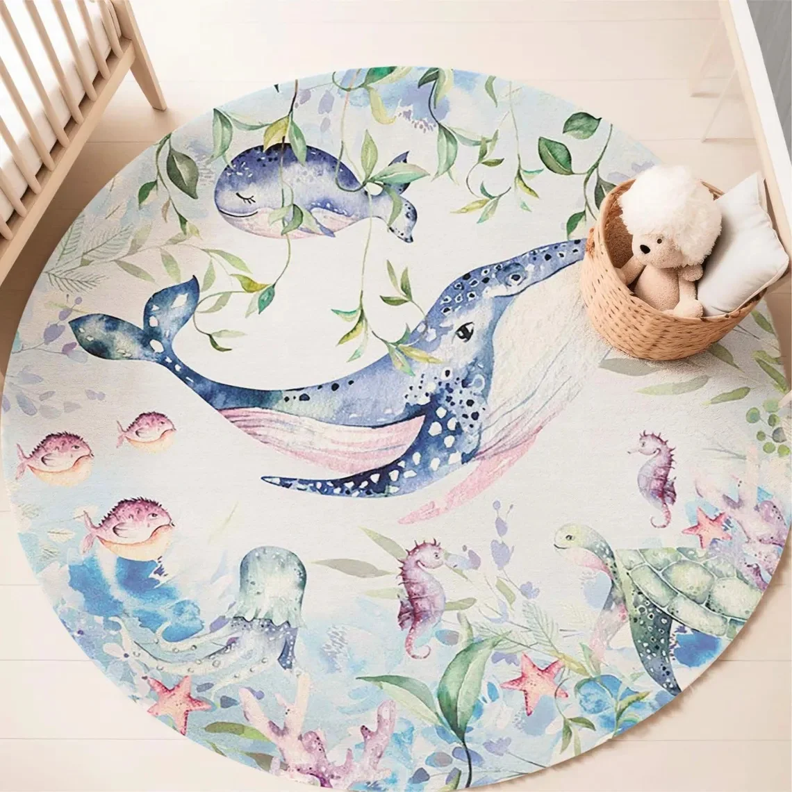 พรมลายสัตว์ทะเลสีฟ้า สำหรับห้อ - Baby Nursery Letters บทวิจารณ์และราคา
